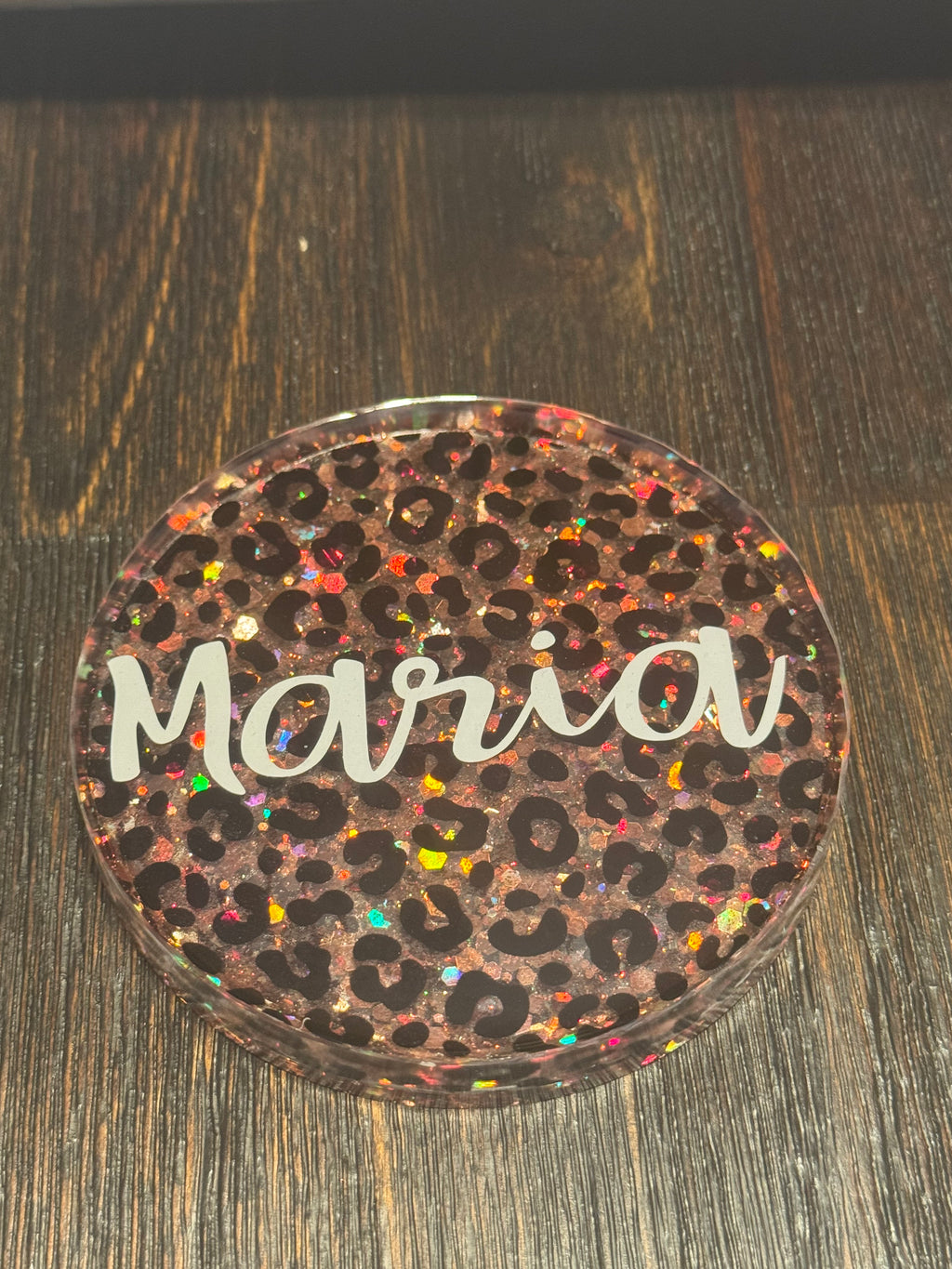 Handmade Leopard Print Coaster