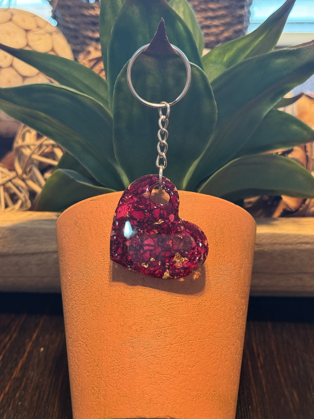 Rose Petal Keychain
