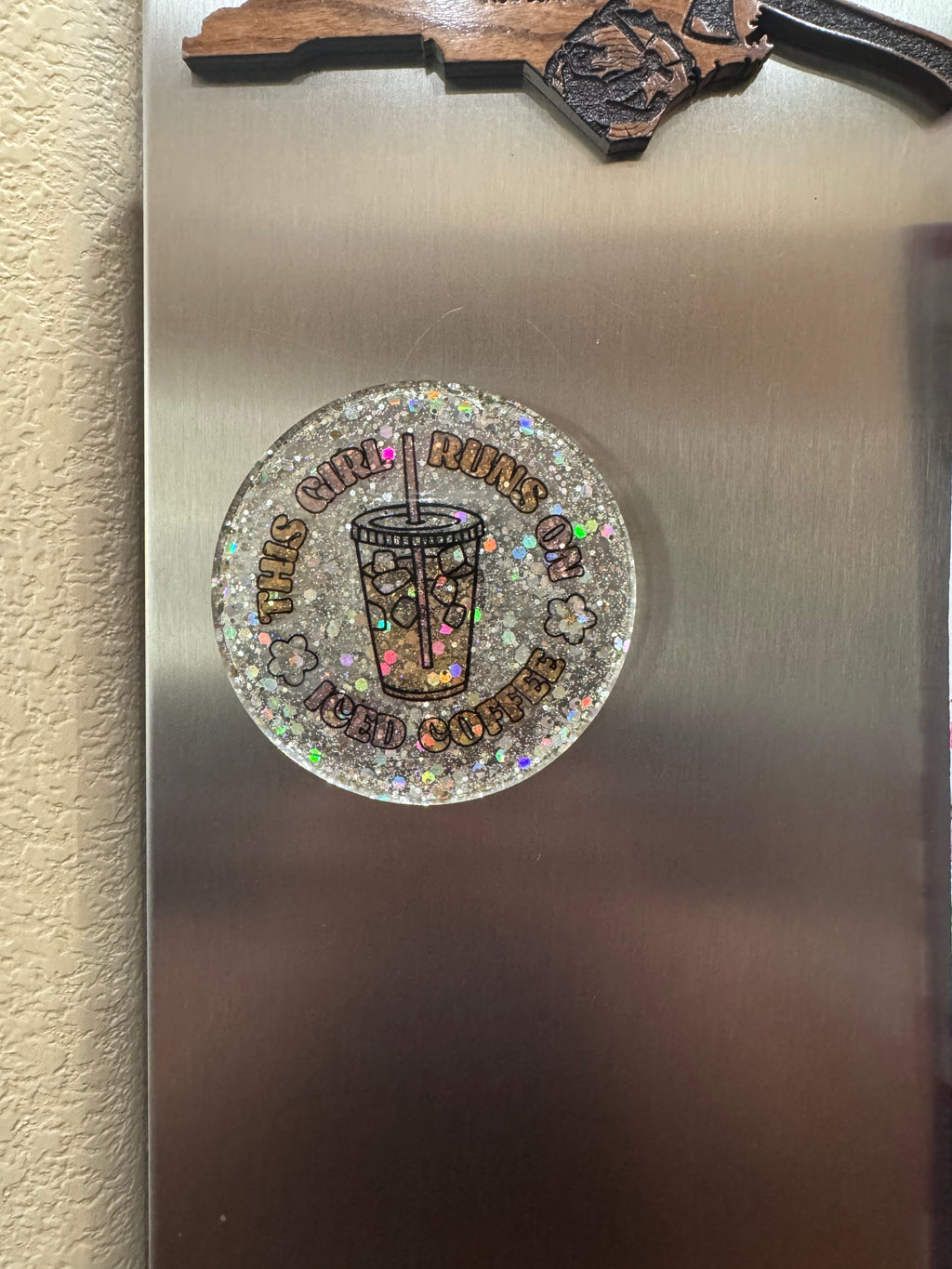 This Girl Runs On Iced Coffee Magnet