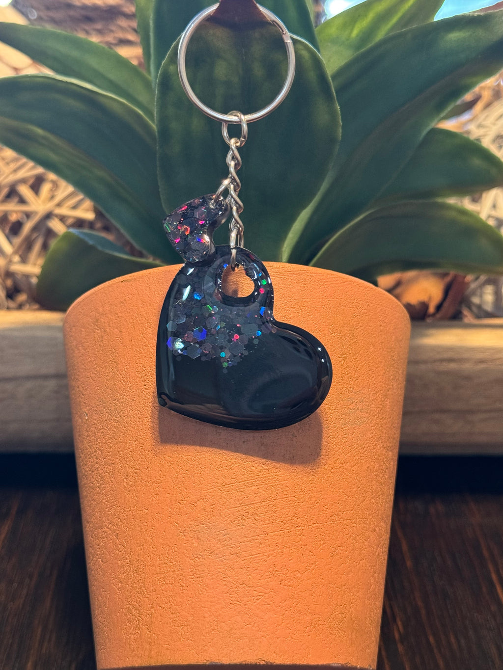 Black Heart Keychain
