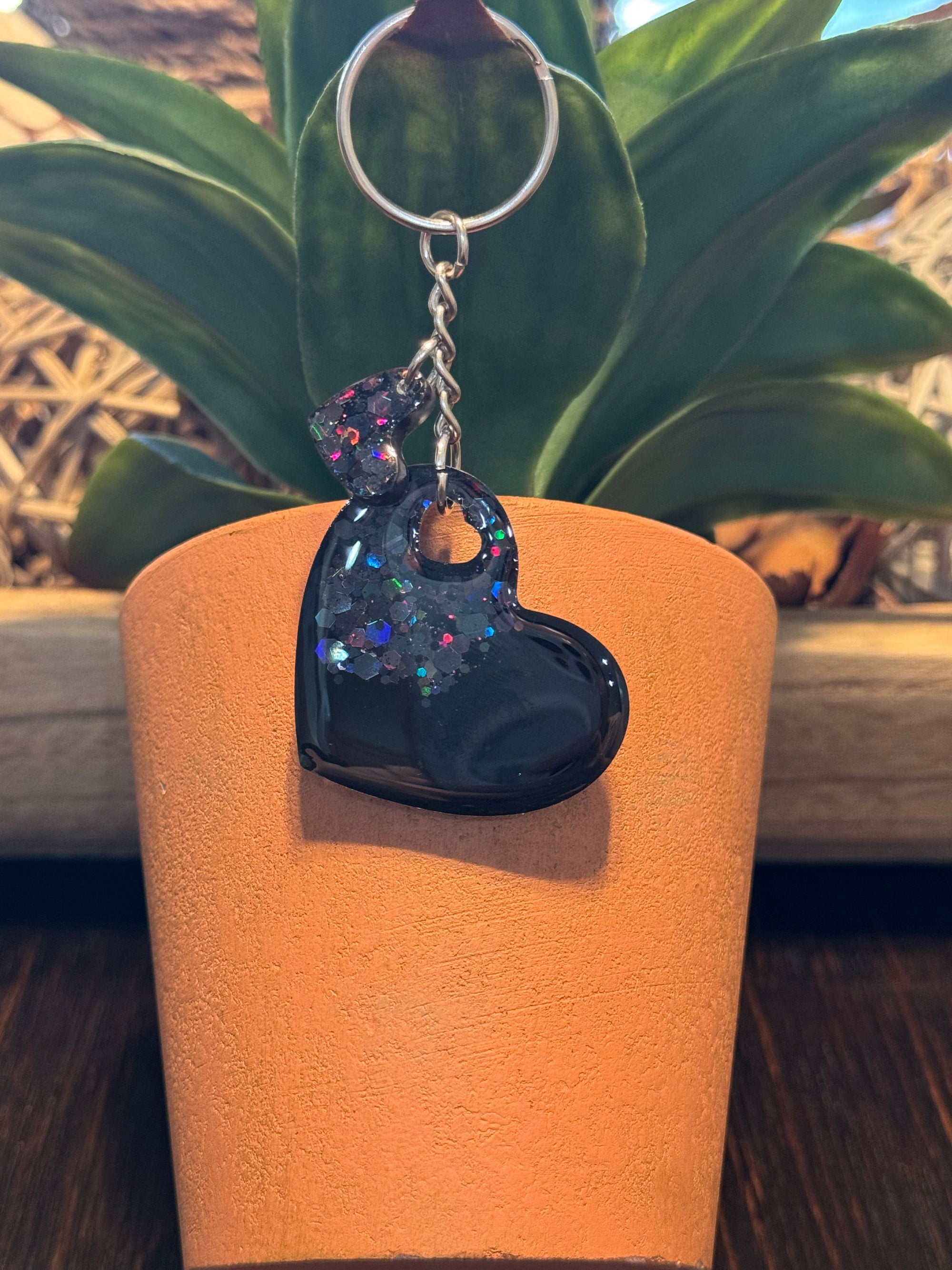 Black Heart Keychain