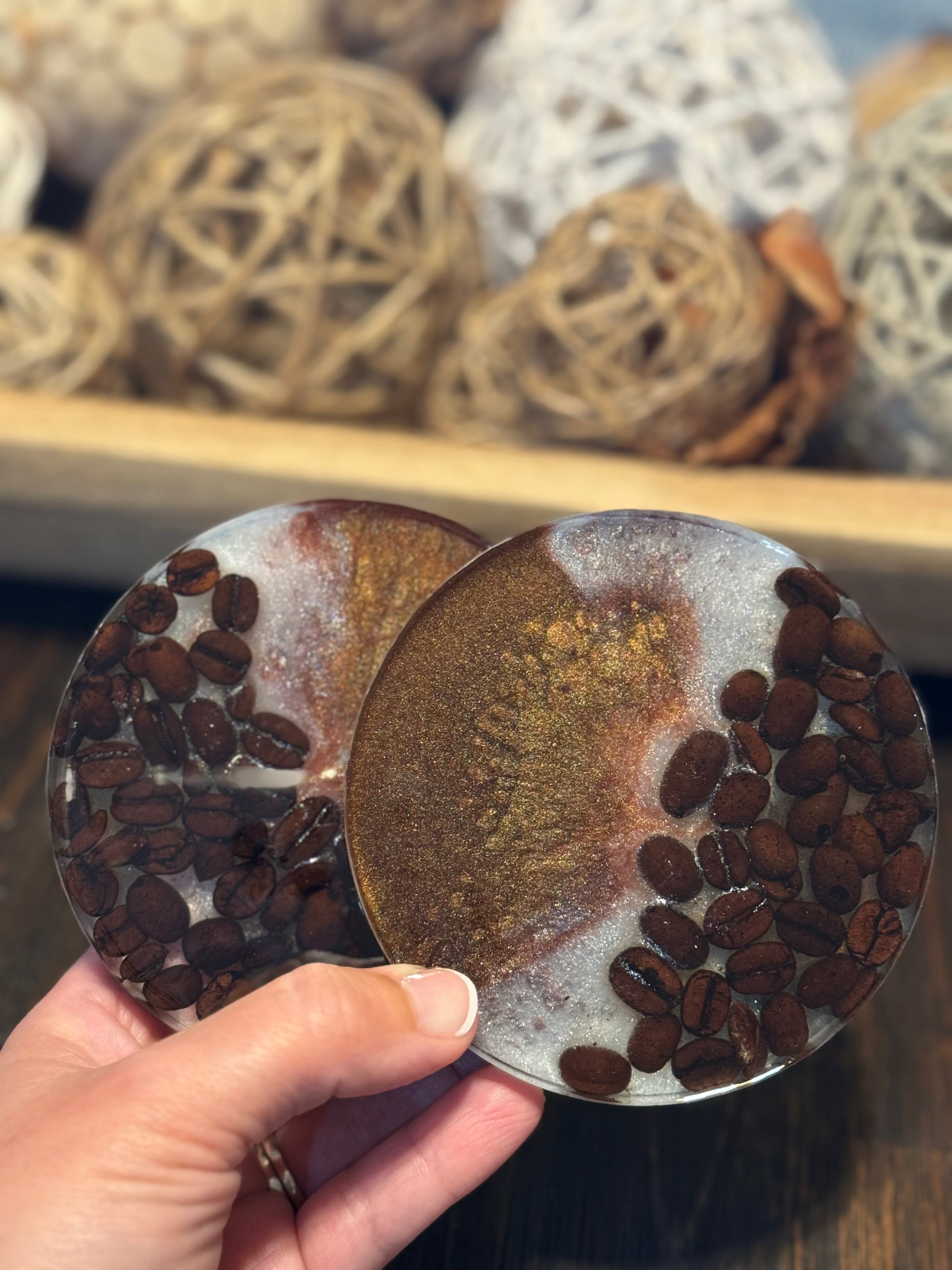 Coffee Bean Coasters