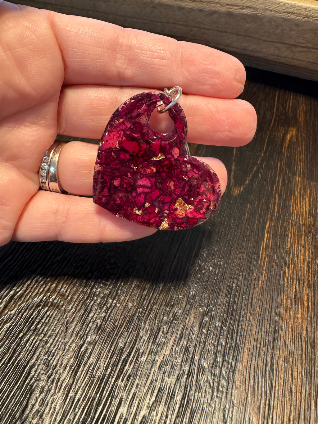 Rose Petal Keychain
