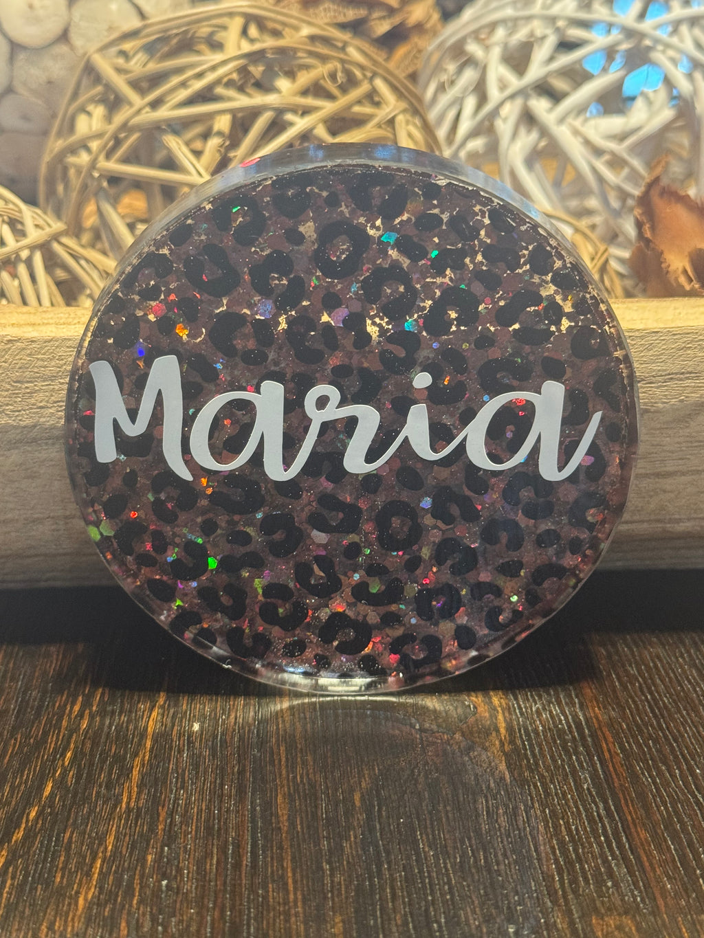 Handmade Leopard Print Coaster