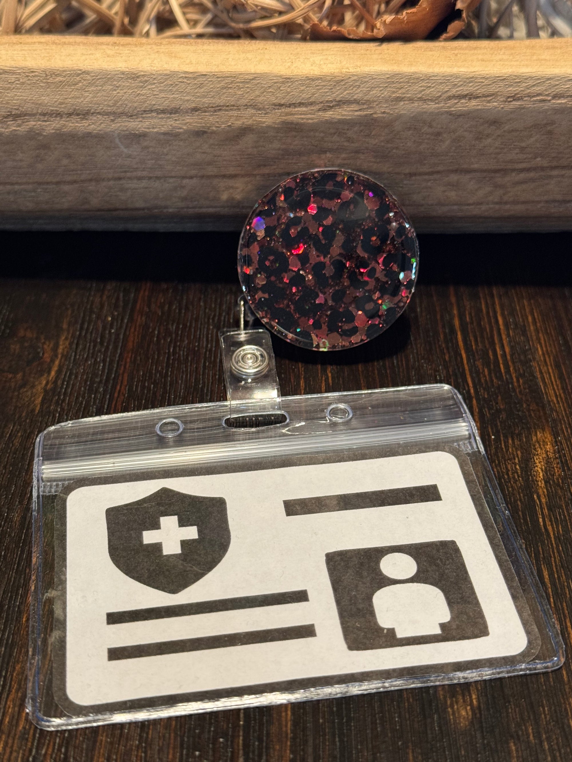 Leopard Retractable Badge Reel