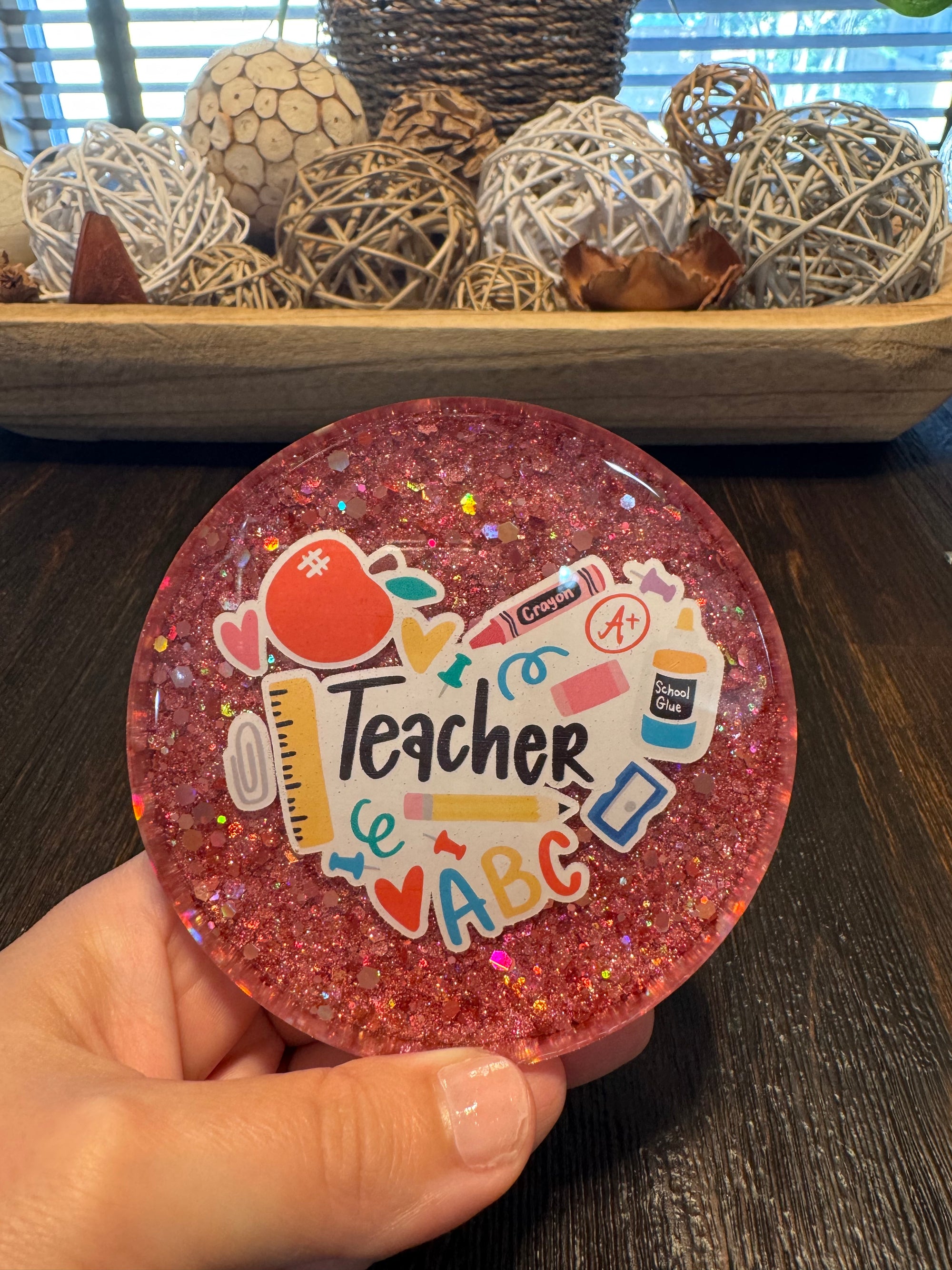 Handmade Coaster/Paperweight For Teachers