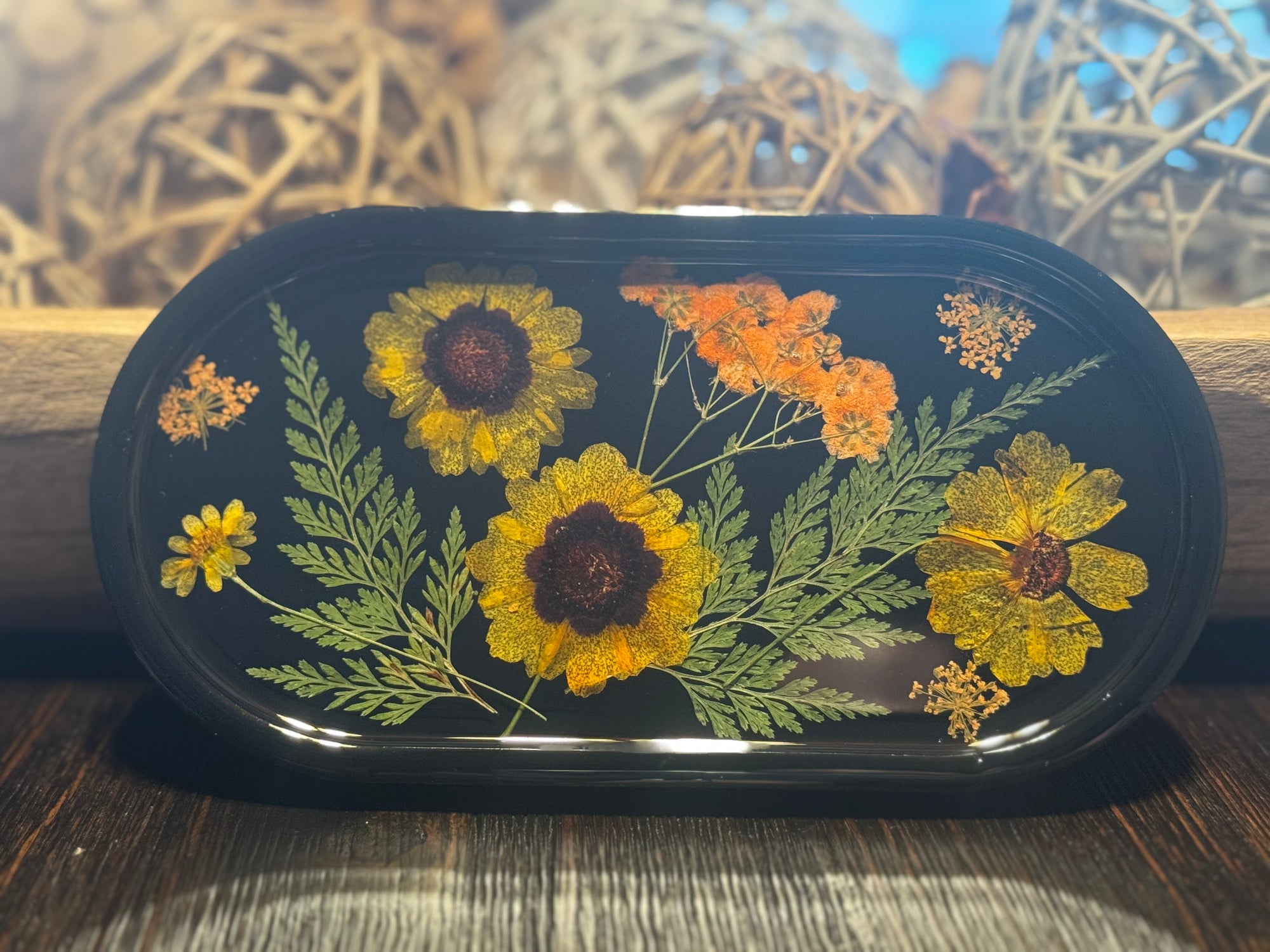 Floral Resin Tray