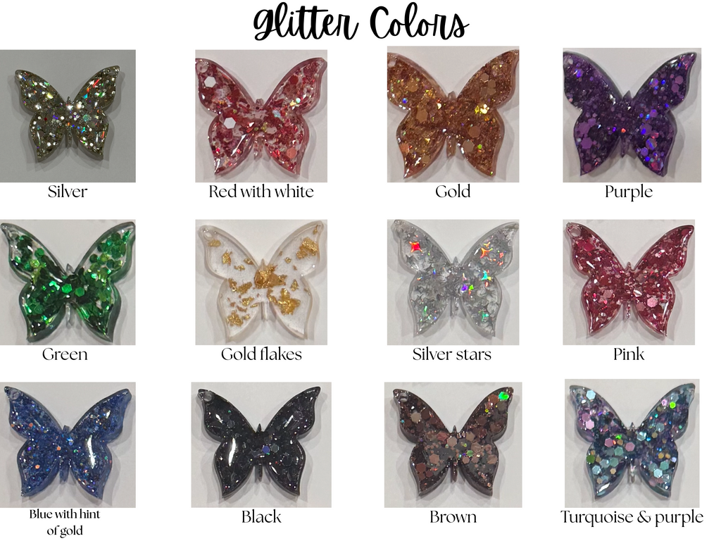 Black Glittery Heart Keychain