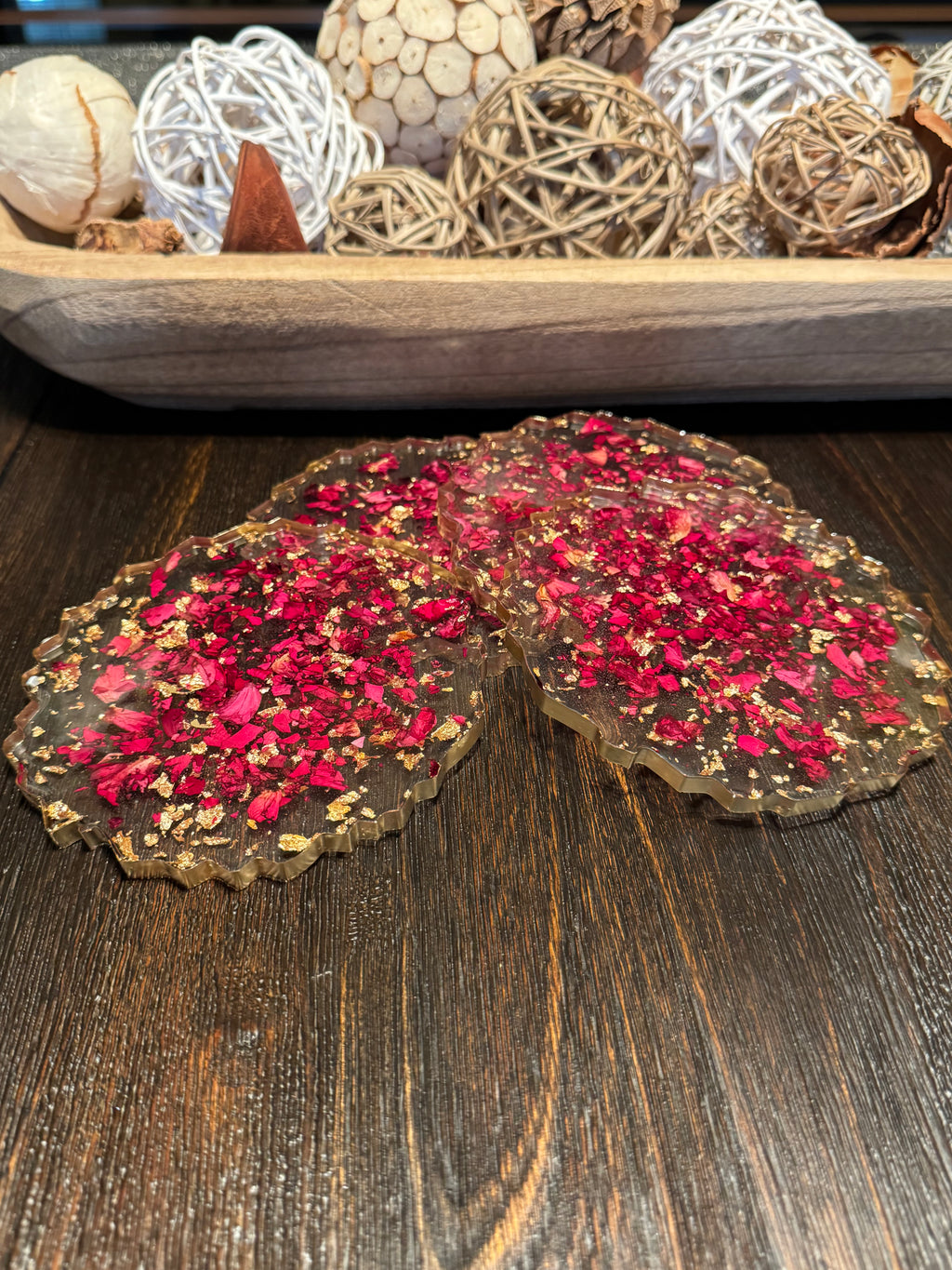 Rose Petal Coasters