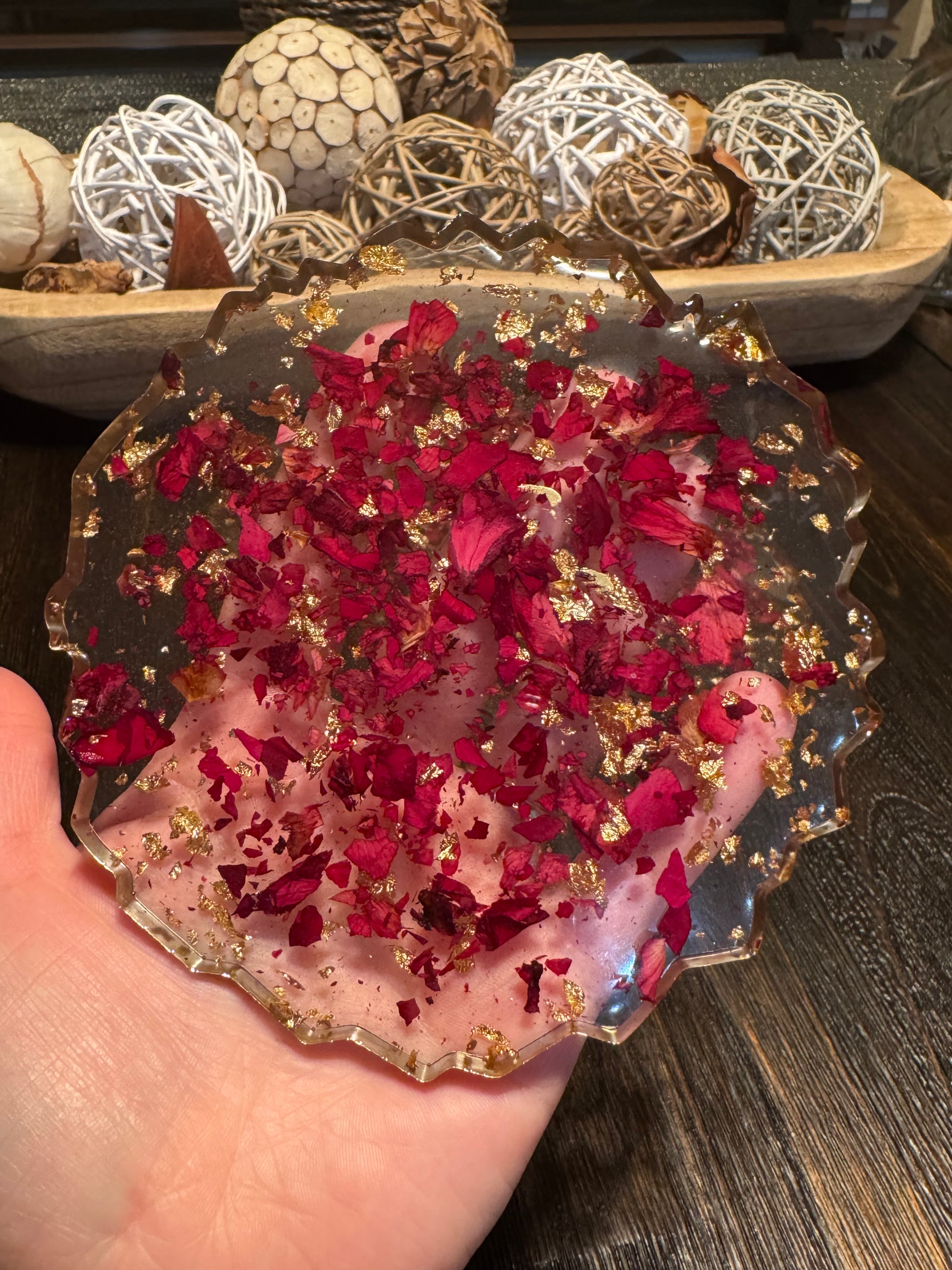 Rose Petal Coasters